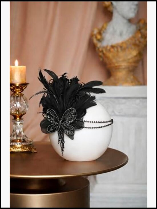 Vintage Flapper Feather Headband 1920s Gatsby Costume Headpiece Hair Accessory main image 3